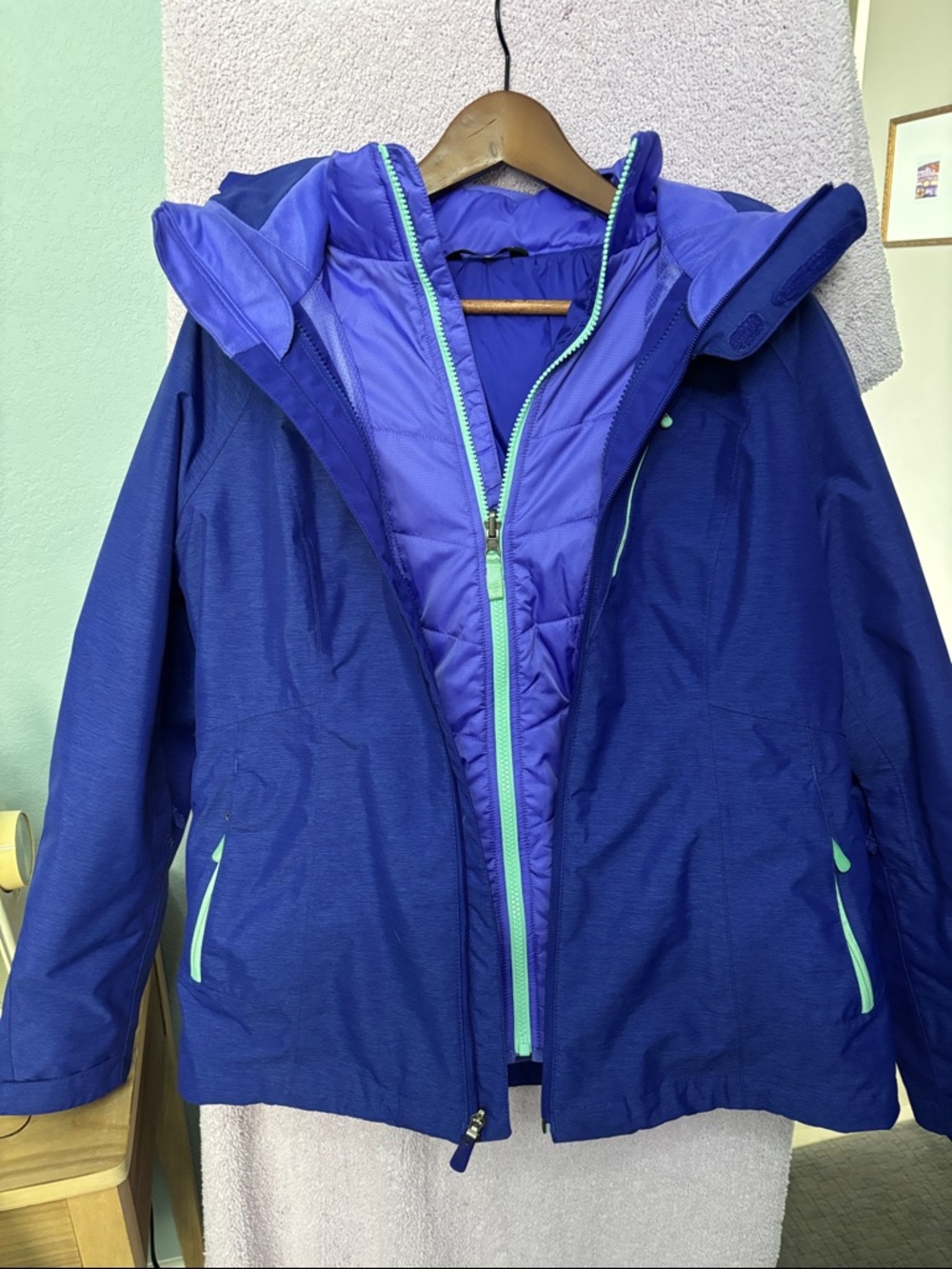 The North Face Blue & Purple 3-in-1 Ski Jacket